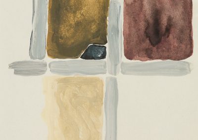 Friederike Rohse, Steinstudie II, Aquarell und Deckweiß auf Papier, 14 x 9 cm, 2018, 420,-€