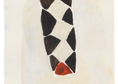 Friederike Rohse, Steinstudie III, Aquarell und Deckweiß auf Papier, 14 x 9 cm, 2018, 420,-€