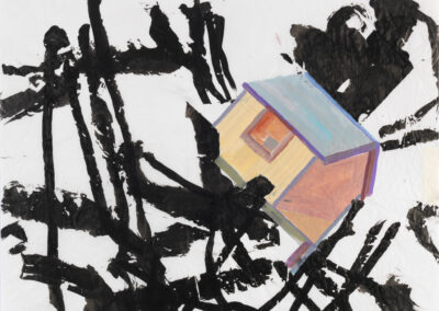 Ellen Louise Weise Sichtbar "Koexistenzen 1", Chinatusche, Tempera, 39 x 47 cm, Preis auf Anfrage