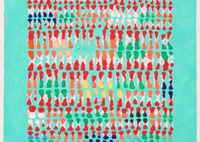 Massimo Danielis - Flamen Décollage auf Papier, 50 x 40 cm, 2024